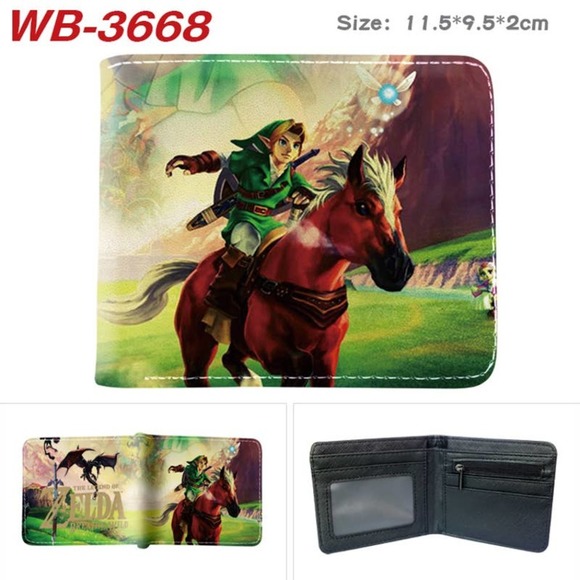 New Nintendo Switch The Legend of Zelda Link Green One Size Leather Purse Wallet - Picture 1 of 3